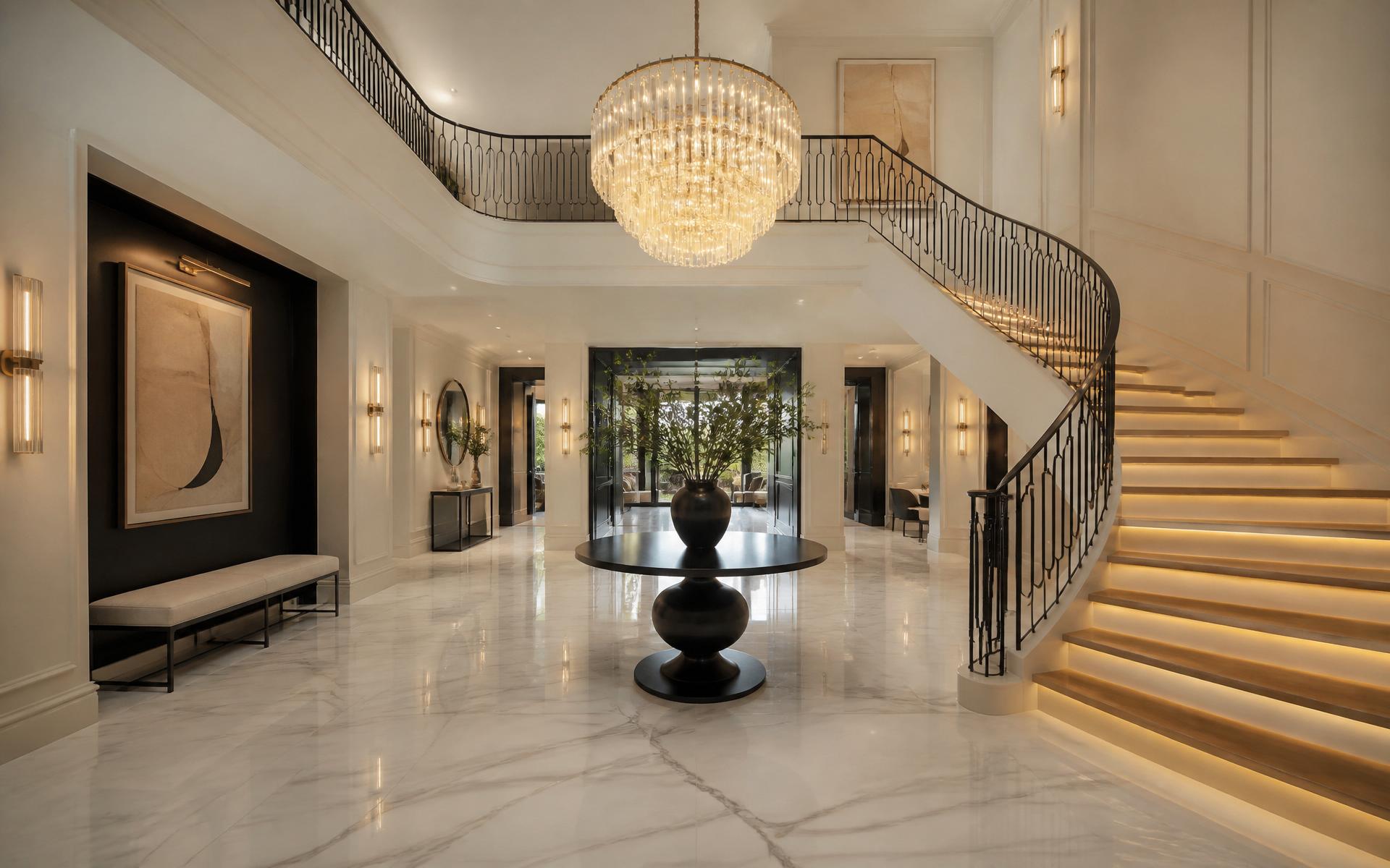 Beverly Hills whole-home renovation entry hall